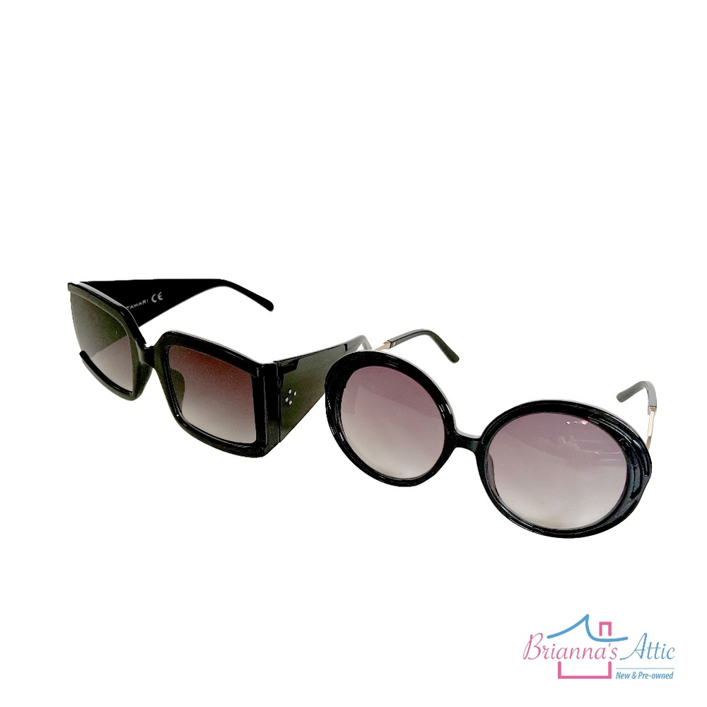Generic women's designer sunglasses Black 2 pairs
